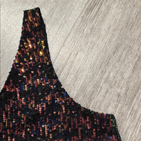 Loft Sequin Black and Gold Women's Top - Picture 7 of 8